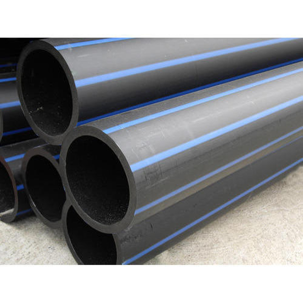 32mm PE100 PN16 Metric Polyethylene Pipe - Blue Stripe - 50m Coil