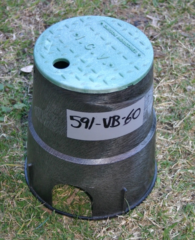 Model 591-VB-60 - Single Valve Round Valve Box - Landscape