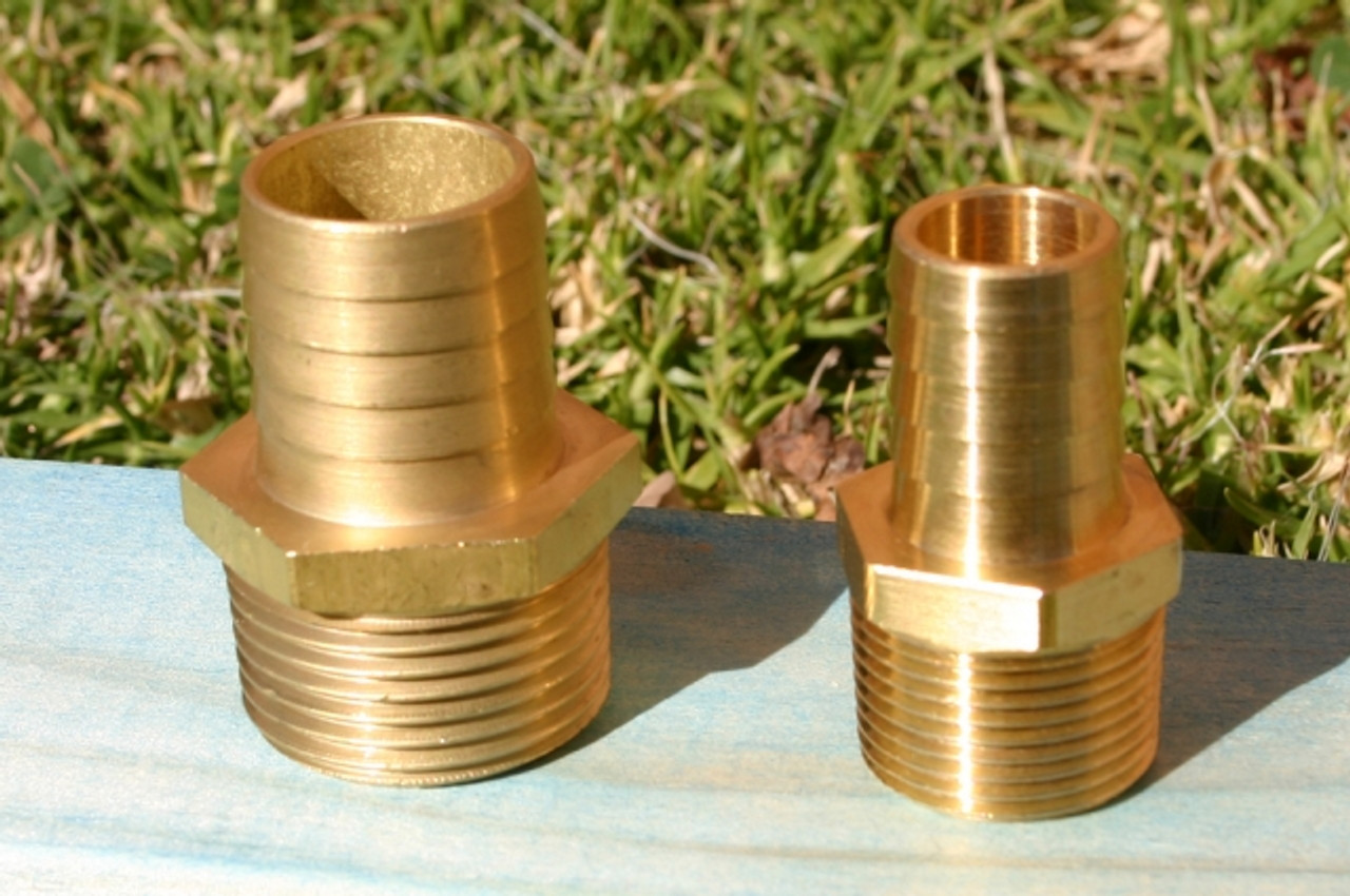 1" or 25mm Brass Director / Hose Tail - 25mm Male BSP thread x 20mm hose tail - Australian Made