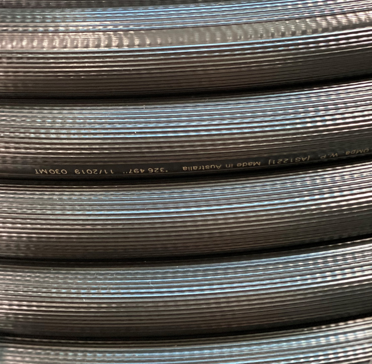 Australian Made 25mm Black Fire Hose 1,000 kPa 20m Roll