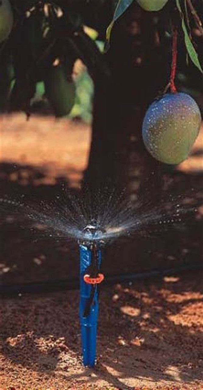35 L/Hour Netafim SuperNet Pressure Compensated Sprinkler (Long Range Deflector) with Blue Stake and Tube