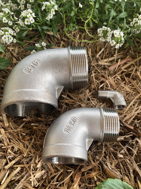 Elbow, 6mm (1/8" BSP) 316 Stainless Steel with BSP Male x BSP Female Threads Elbow, 6mm (1/8" BSP) 316 Stainless Steel with BSP Male x BSP Female Threads