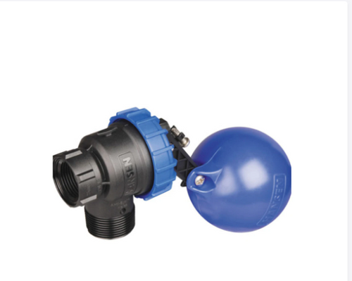 Hansen "Max-Flo" float valve with 100mm float - 2m to 120m pressure range for troughs or tanks