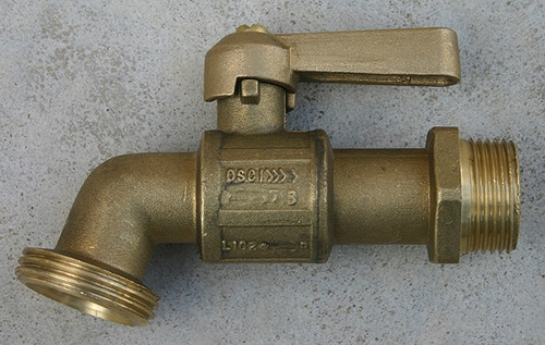 Brass "Balmain" tap with lever handle 1" male BSP outlet and 3/4" male BSP inlet