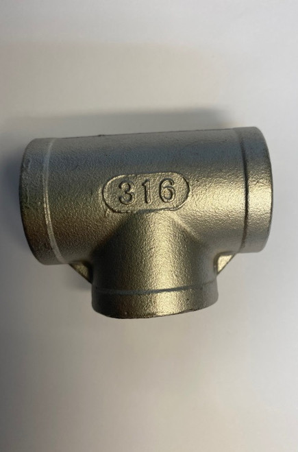 8mm Stainless Steel Tee - 1/4" BSP Thread