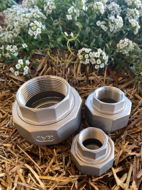 Union, 10mm (3/8") 316 Stainless Steel with BSP Female Threads Union, 10mm (3/8") 316 Stainless Steel with BSP Female Threads