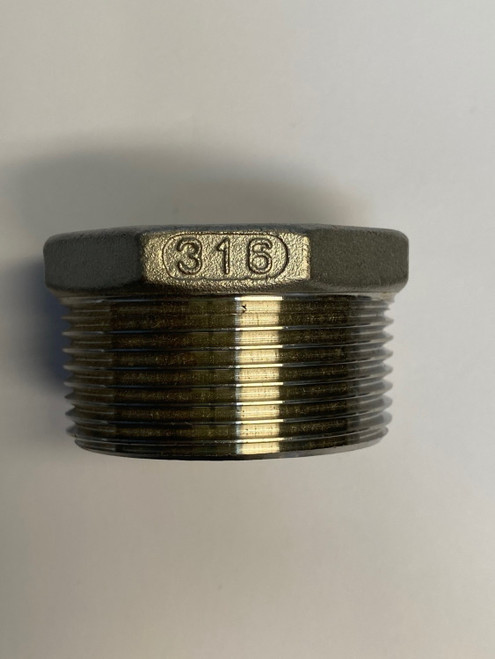 Reducing Bush, 40mm  x 25mm (1 1/2" x 1") 316 Stainless Steel with BSP Female Threads Reducing Bush, 40mm  x 25mm (1 1/2" x 1") 316 Stainless Steel with BSP Female Threads