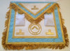  Gold  Officer Apron  with  Fringe , Wreathing & Lodge Badge