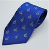  Masonic  Blue 100% Silk  with Square & Compass Design   slim line   