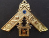  Past Master  Breast  Jewel  3 bar with  Working Tools & Stone
