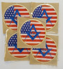  Car Decal  Stars and Stripes with Blue Square & Compass with G     5 pack special