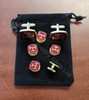 Royal Arch Cuff Link and 5 Shirt Studs Set plus Lapel pin (Tau)