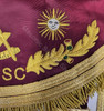  Scottish  Past Master Apron Burgundy with Gold trim