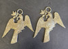 1 pair  of  officers jewel   Dove  color Silver   Discontinued Line