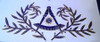 Past Masters aprons with  wreath    Hand Embroidered