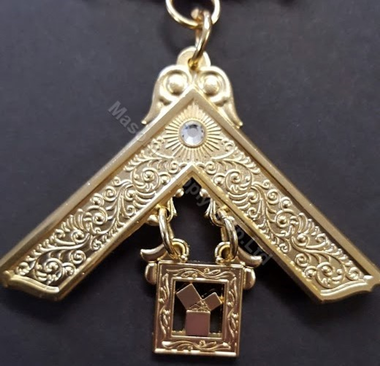 Past Master Breast Jewel-with stone Royal Blue