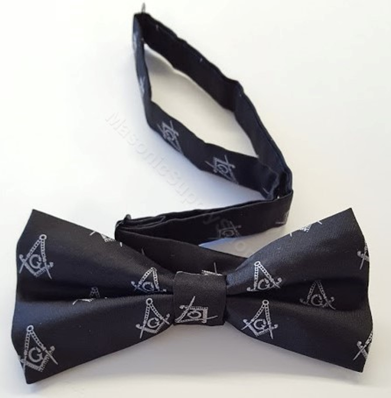 Masonic Knights Templar Cross Black Tie and Bow Set Handmade Knights Templar Tie and Bow