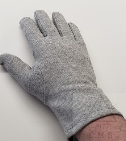 grey dress gloves feature:CUT OUT