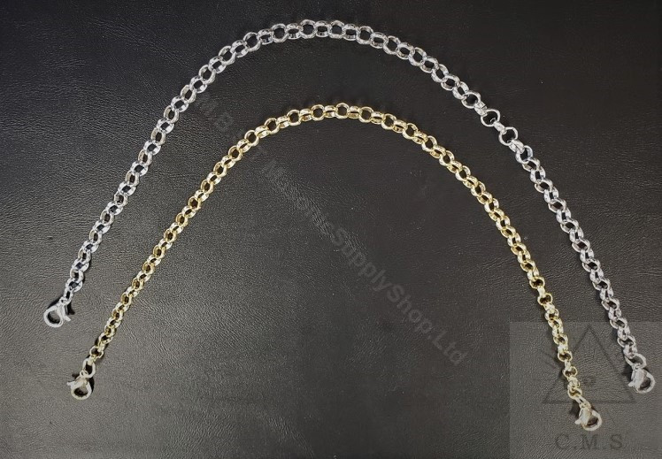 Masonc Regala Grand Offcers Chan Collar Gold/slver Tone Fne Qualty Velvet Decorated