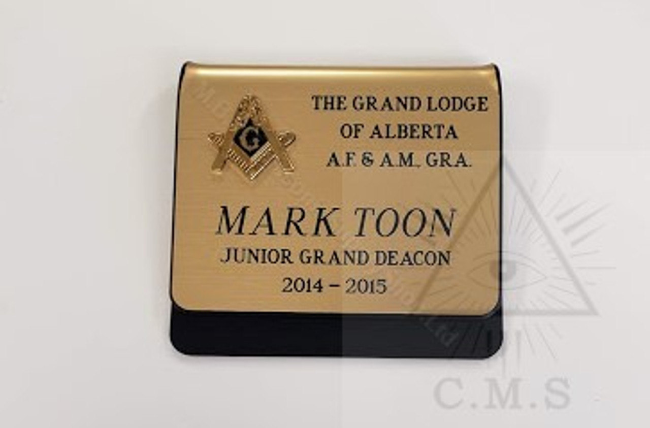 Masonic Black and Gold Pocket Square