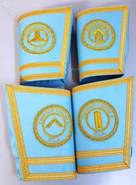 Lodge Officer Gauntlets/Cuffs with Emblem  Gold