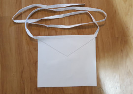 Entered Apprentice  Traditional Plain Basic White Lambskin  Apron  13 X 15 Cotton Belt