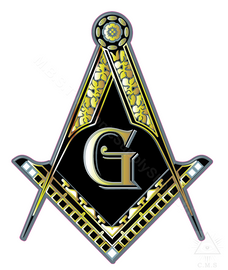 Masonic Square and Compass  car decal