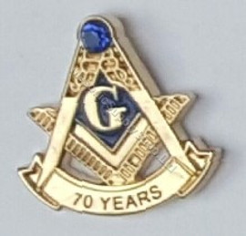 70 Year Masonic lapel Pin