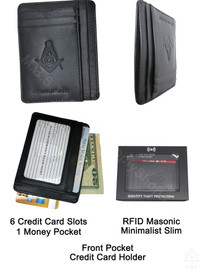 Masonic Wallet & Credit Card  Holder