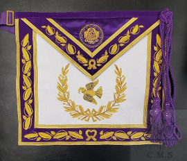 Grand Lodge of New York  Grand Deacons  Apron   Hand Embroidered