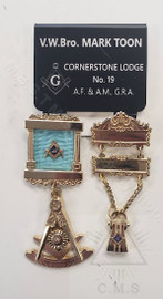  Pocket  Name Badge with  2 Jewel Hangers style 2