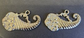1 Pair (2) officers jewels Cornucopias color Silver Discontinued line 1 Pair (2) officers jewels Cornucopias color Silver Discontinued line
