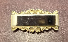  JEWEL TOP  BAR WITH WREATHING    GOLD FINISH