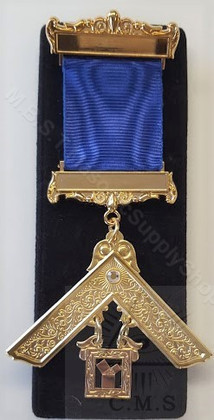 Past Master Breast Jewel-with stone Royal Blue