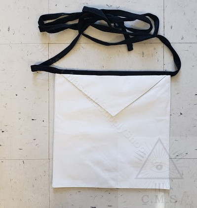 Entered Apprentice Blue Lodge Apron - All White Duck Cotton - Next Masonic