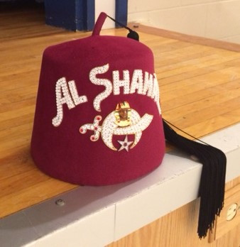 Shrine Fez Hand Embroidered