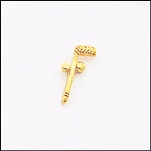 TWO BALL & CANE GOLD LAPEL PIN