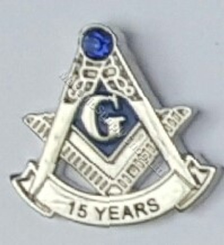  Masonic Anniversary  15  Year Lapel Pin