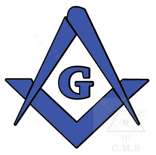 Masonic Square and Compass  car decal