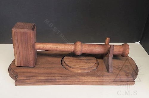 Masonic Gavel presentation set