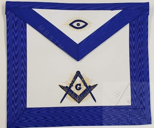 Master Masons Apron with All Seeing Eye        Hand Embroidered  14 x 16