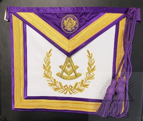  Grand Lodge Officers  Apron  NY  DDGM   Hand Embroidered 