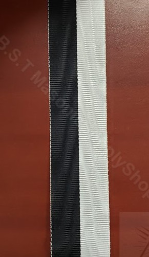 Black & White  Nylon  Ribbon    Length 12 inches