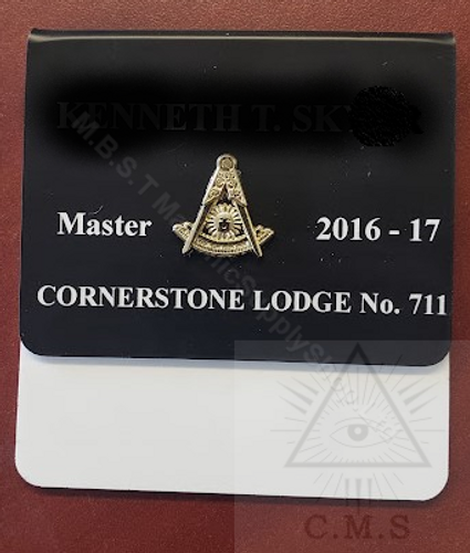 Masonic Lodge  Past Masters Name Badge