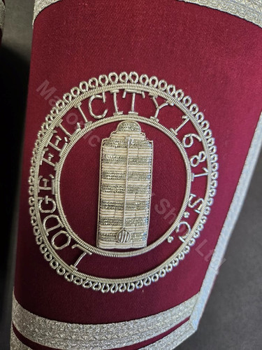  Lodge Officer Gauntlets/Cuffs  with Lodge Name   Red