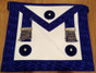 Master Masons Apron Royal Blue with Silver Ornaments