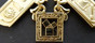 Past Master Breast  Pillar Jewel with  Stone & Working Tools