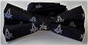 Black Bow Tie with Silver Square and Compass Design 