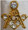Masonic square and Compass Lapel pin with stones