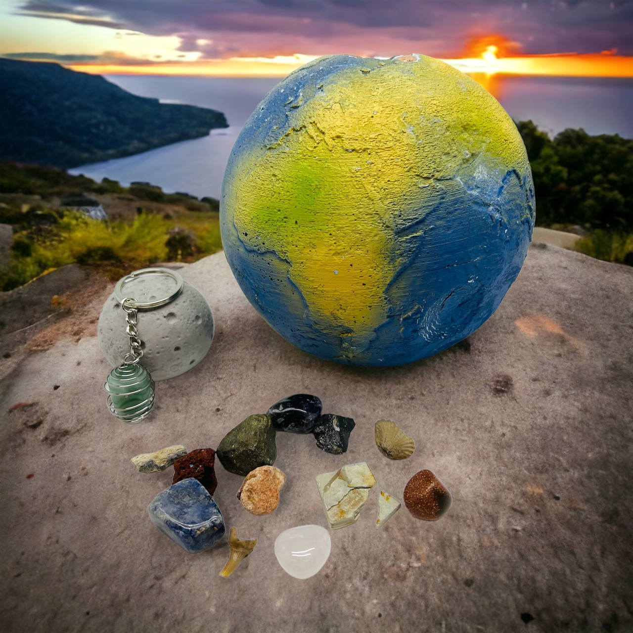 Earth Dig with Mini Moon – STEM Excavation Kit with Rocks, Fossils
